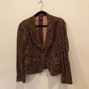 cheetah print blazer